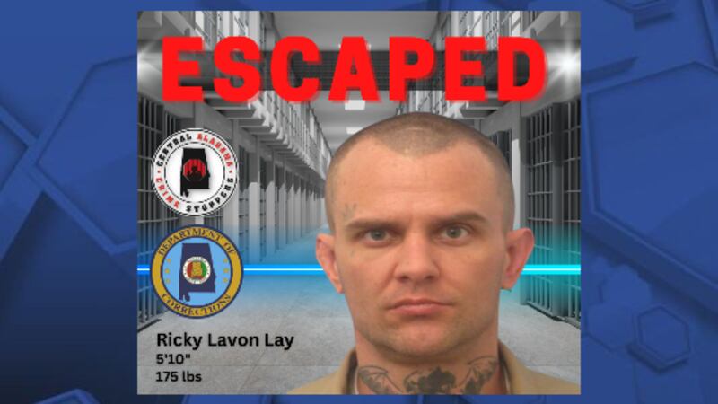 Ricky Lay Alabama Dept. of Corrections continue search for wanted escapee
