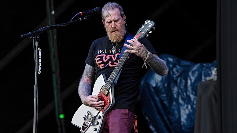 Brent Hinds of Mastodon performs at Inkcarceration Music and Tattoo Festival on Friday, Sept....