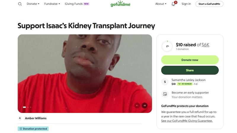 Isaac Love has been on dialysis for four years after uncontrolled high blood pressure caused...