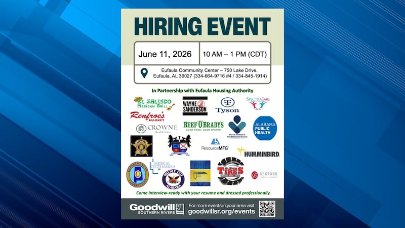 Goodwill Eufaula hosting a multi-employer hiring event