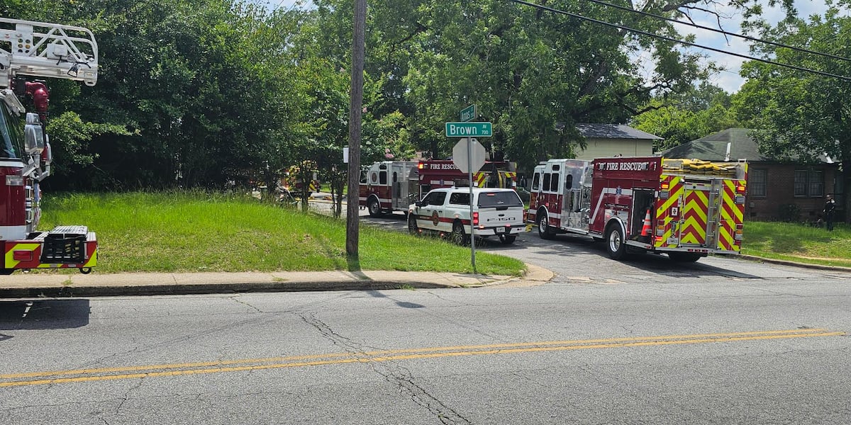 Crews on scene of fire near Brown Avenue in Columbus