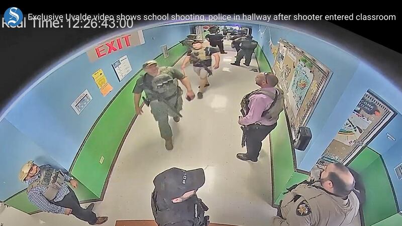 FILE PHOTO - In this photo from surveillance video provided by the Uvalde Consolidated...
