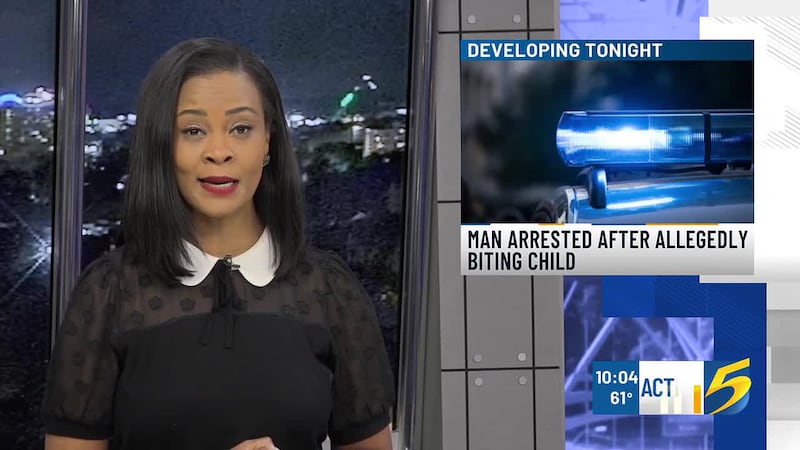 A man is in custody after police say he bit his own infant son on the right side of his face....