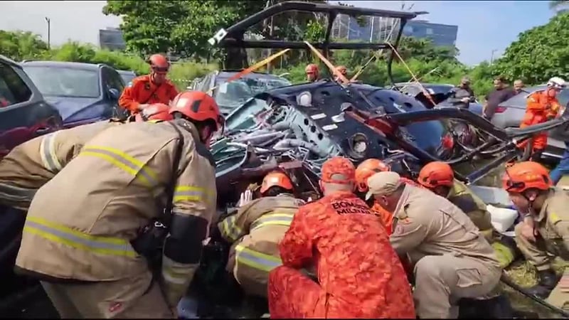 Two helicopters collided over Rio de Janeiro, crashing and killing all six people aboard. (CNN...