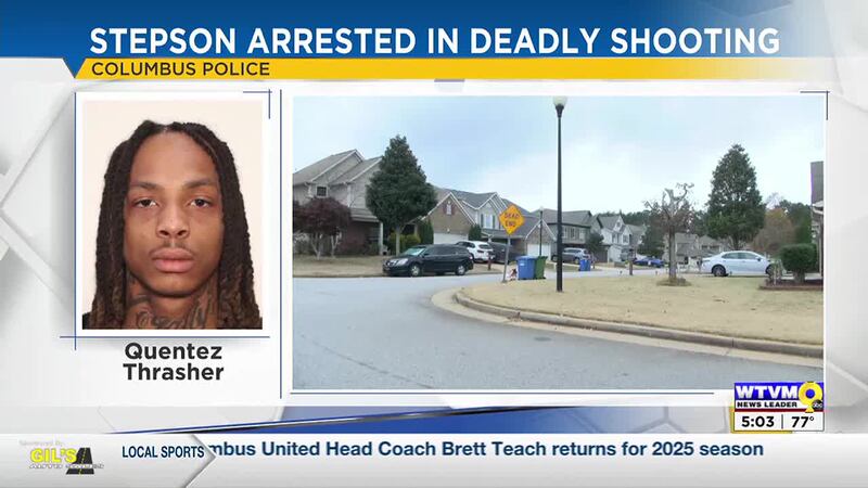 A man has been arrested and charged 12 days after his stepfather was shot and killed in Columbus.